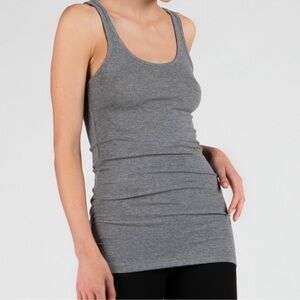 ATM ANTHONY THOMAS MELILLO Micro-Modal Ribbed Boyfriend Tank Grey Medium